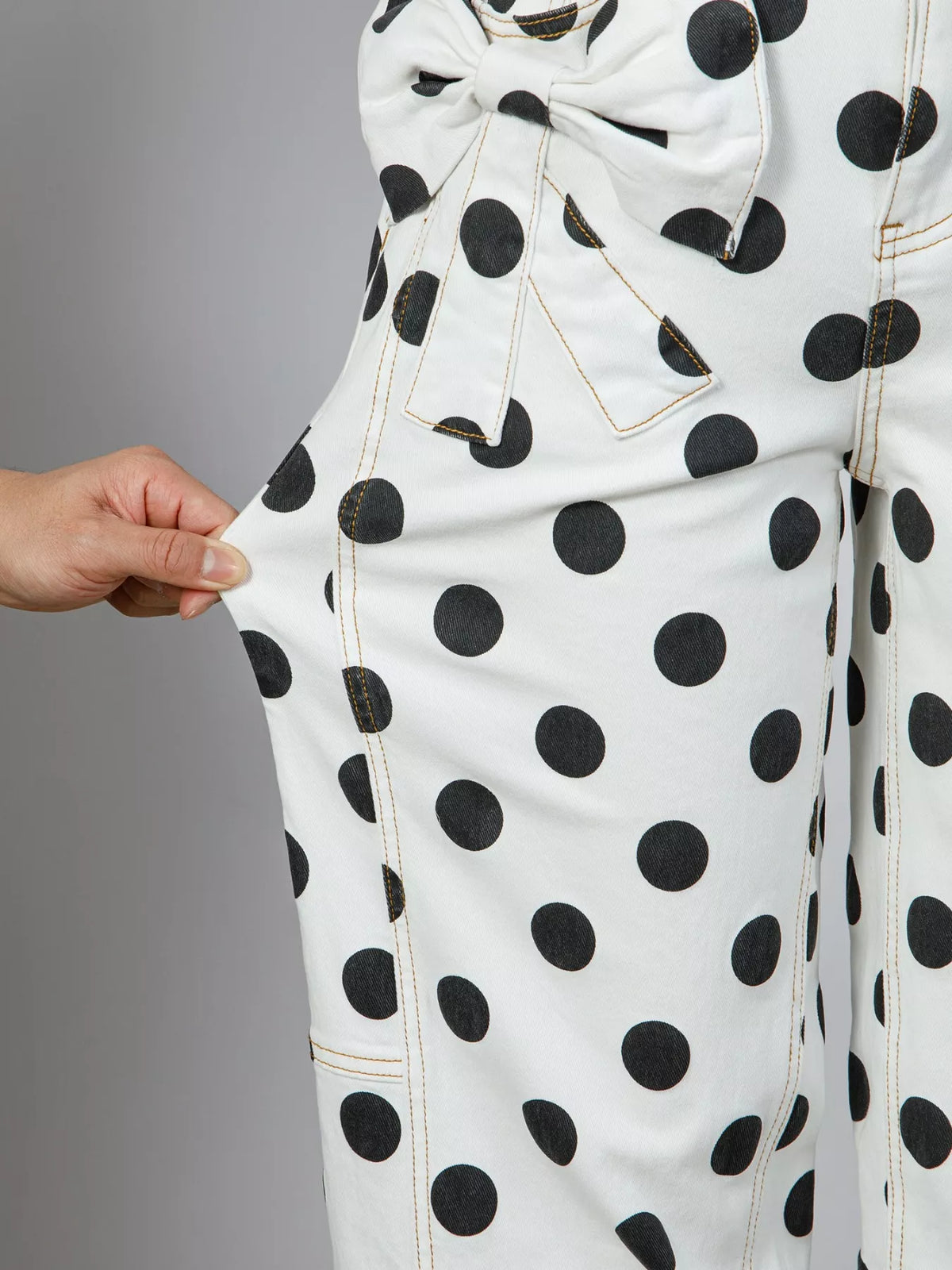 Polka Dot High Waist Jeans, view 11