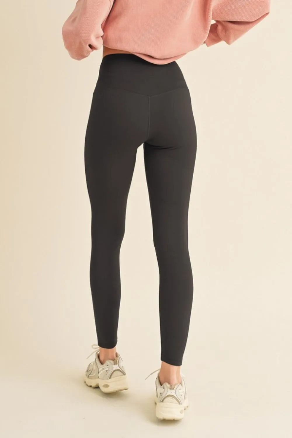 Yelete Full Size Fleece Lined High Waisted Leggings - Fashorio