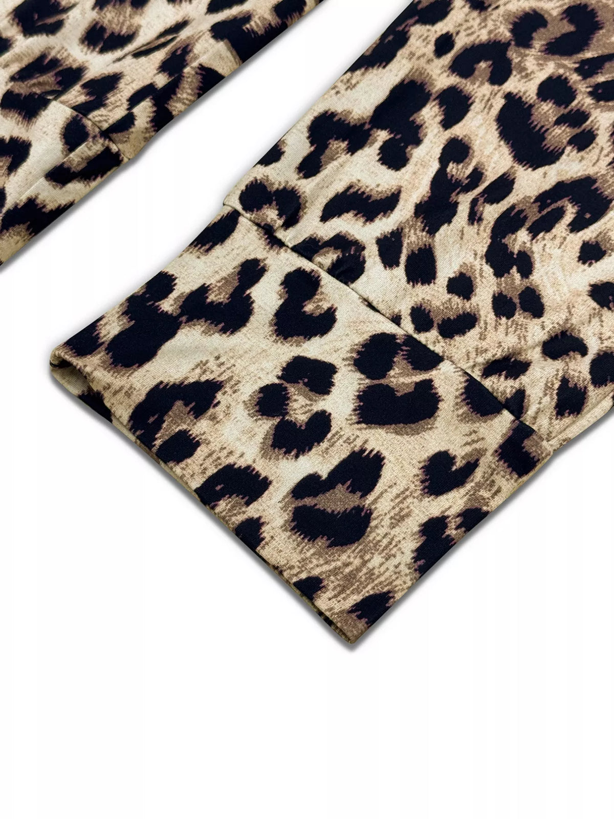 Leopard Print One Shoulder Top and Pants Set, view 5