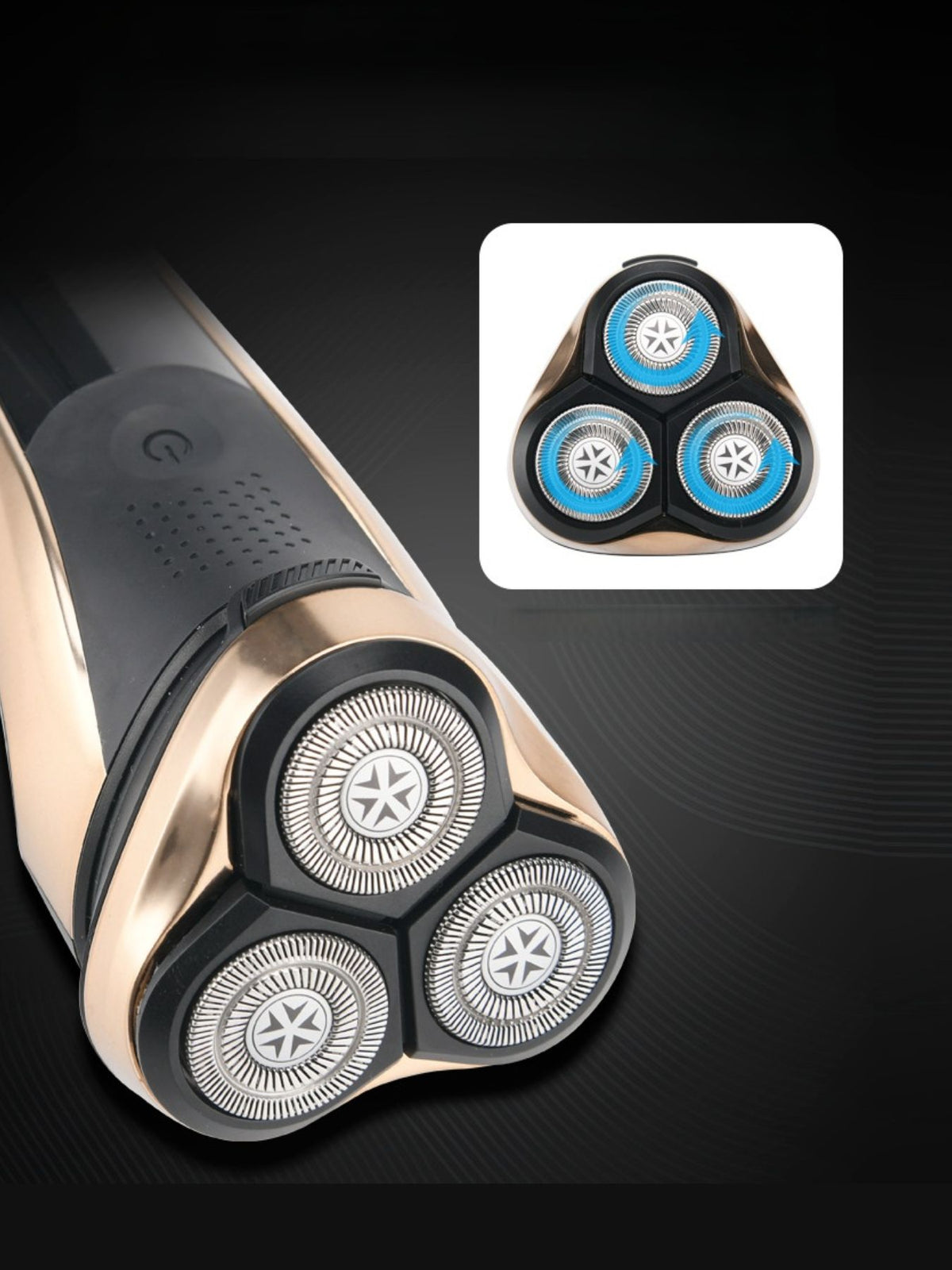 Rotary shaver held in hand