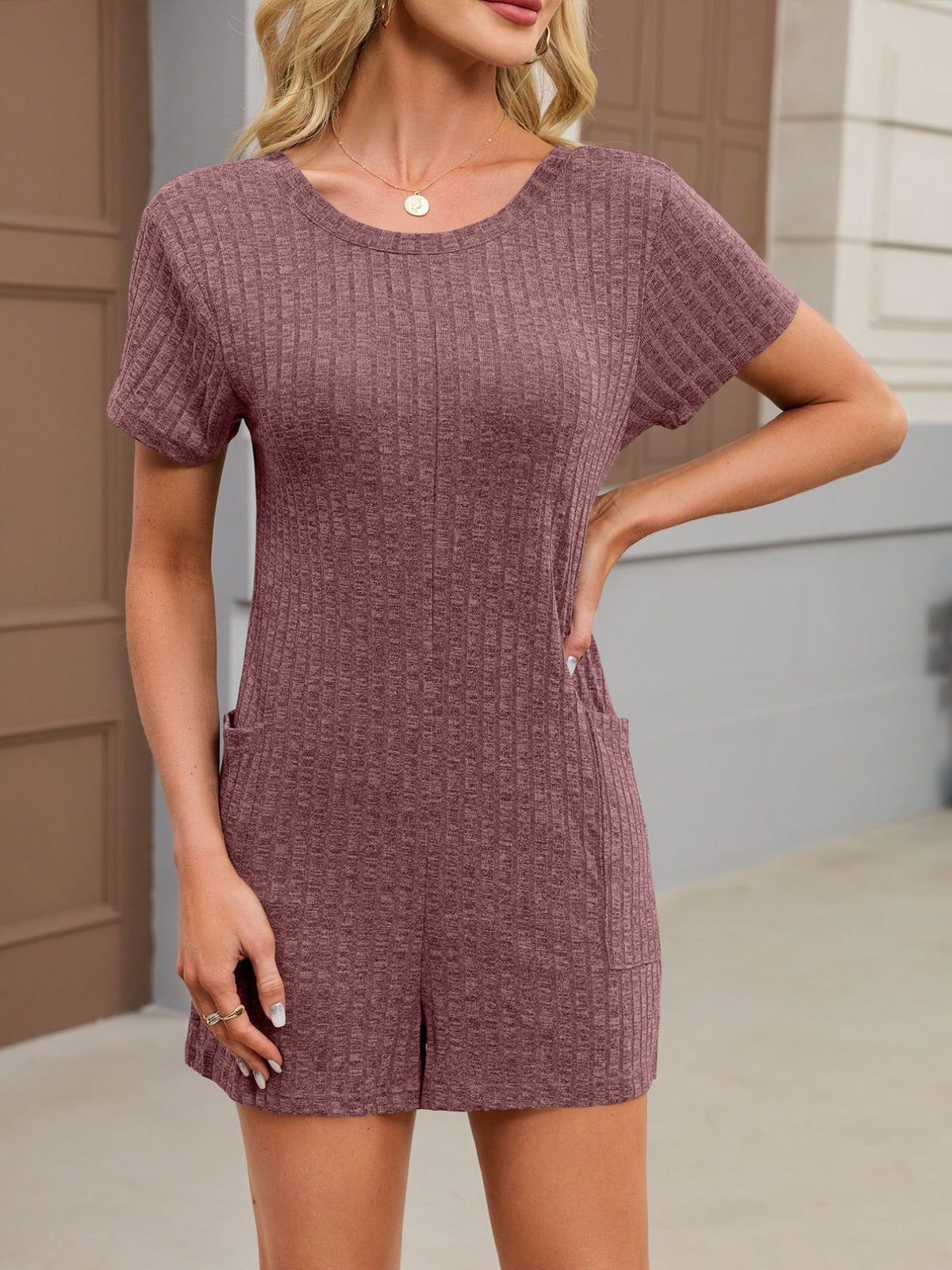 Casual romper alternate color front view