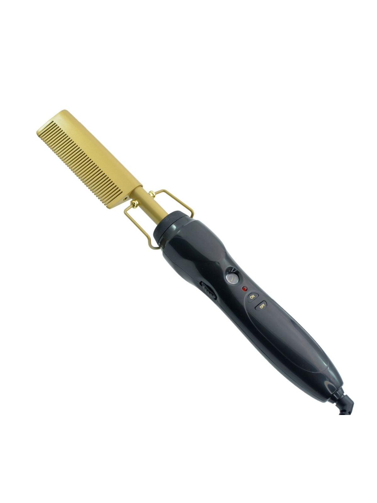 Heated straightening comb in black