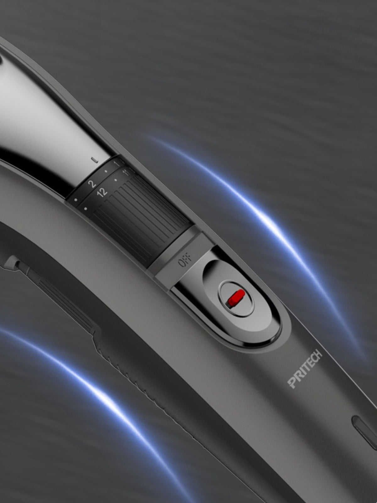 Cordless clipper held in hand