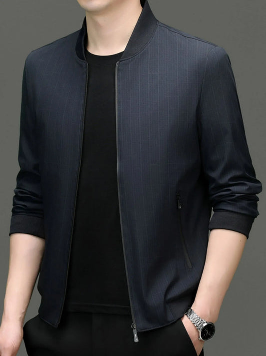 Men's Plus Size Zip Up Long Sleeve Jacket - Fashorio