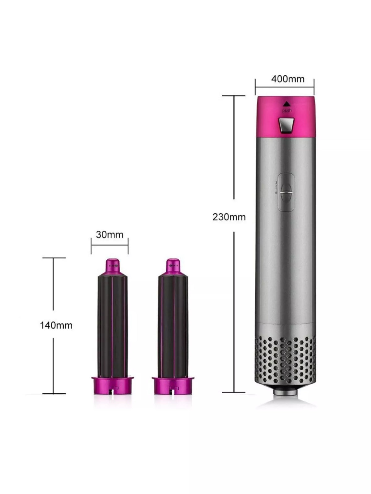 Curling wand set barrels detail