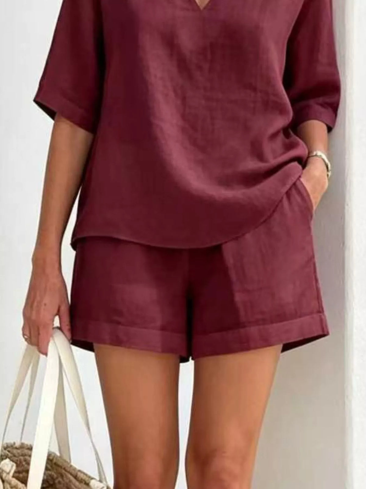 Two piece set shown in a dark colourway