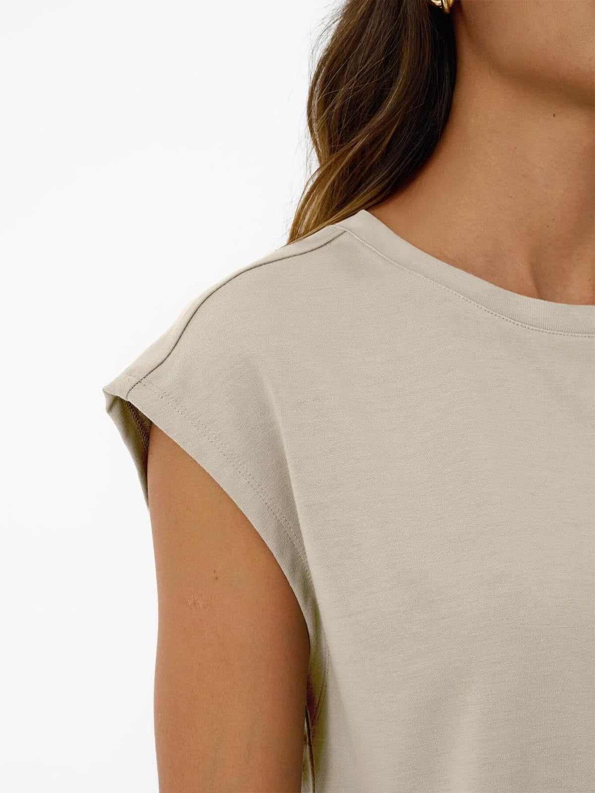 Cap sleeve two piece set side view