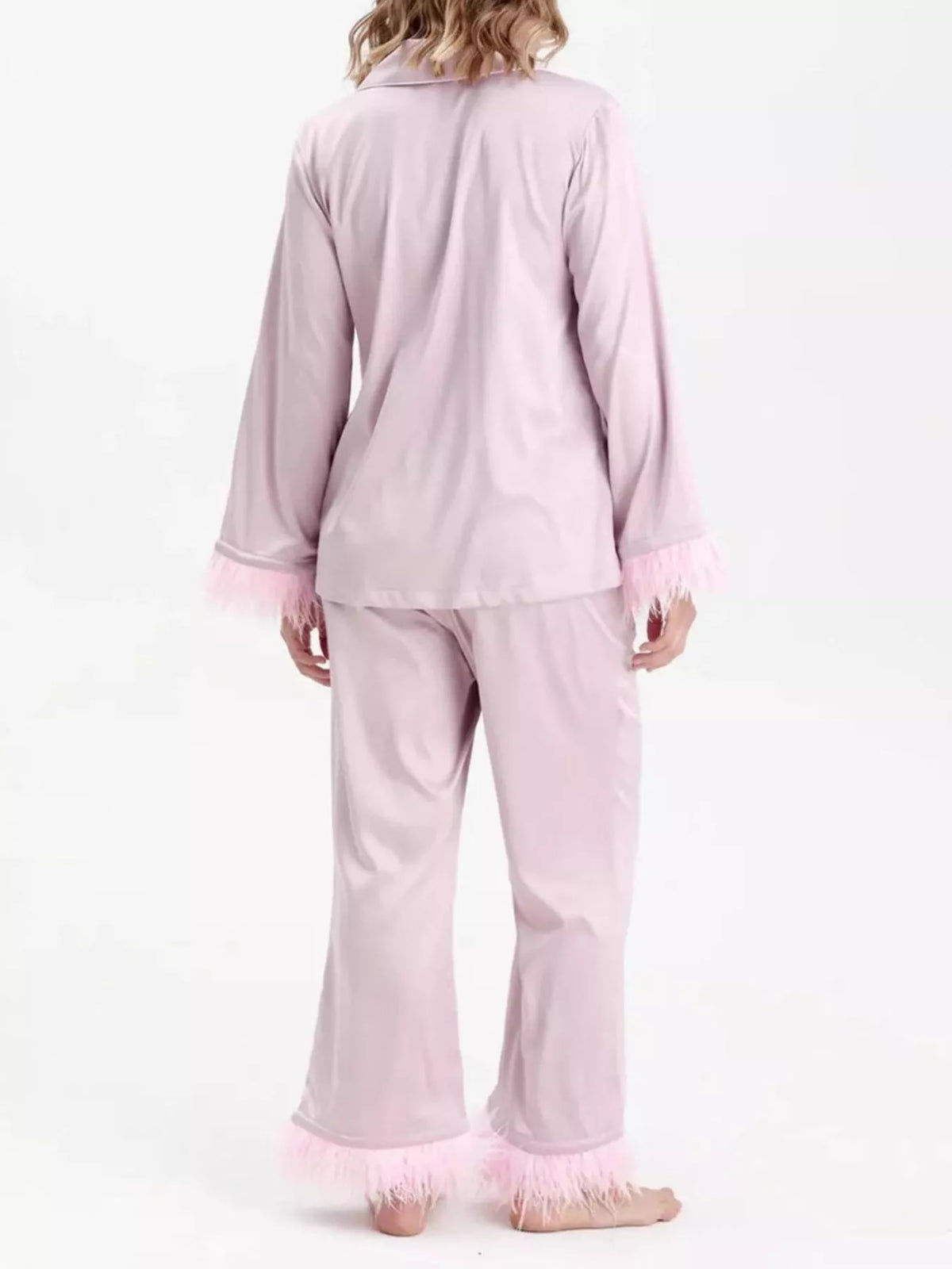 Silky loungewear two piece set styling