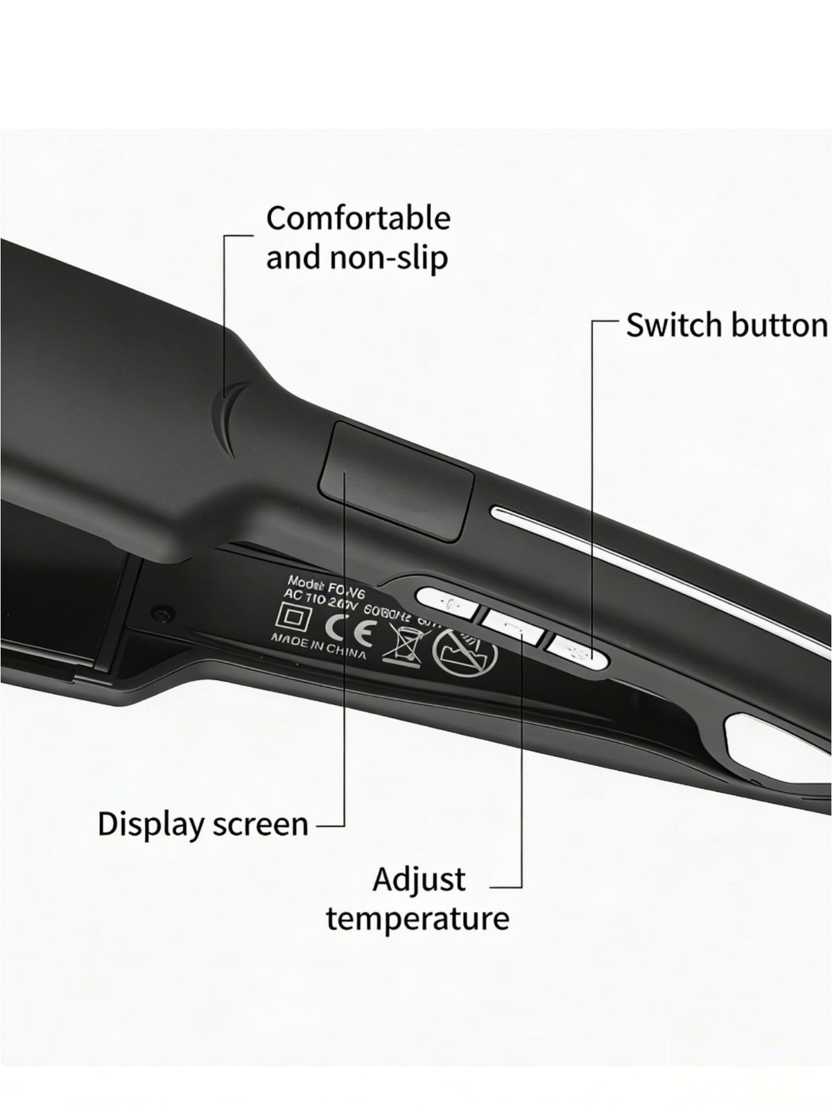 Hair straightener smoothing hair