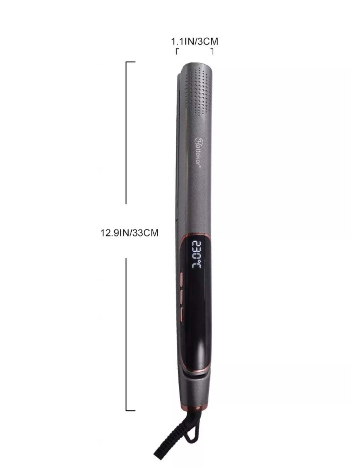 2 in 1 hair straightener on white background