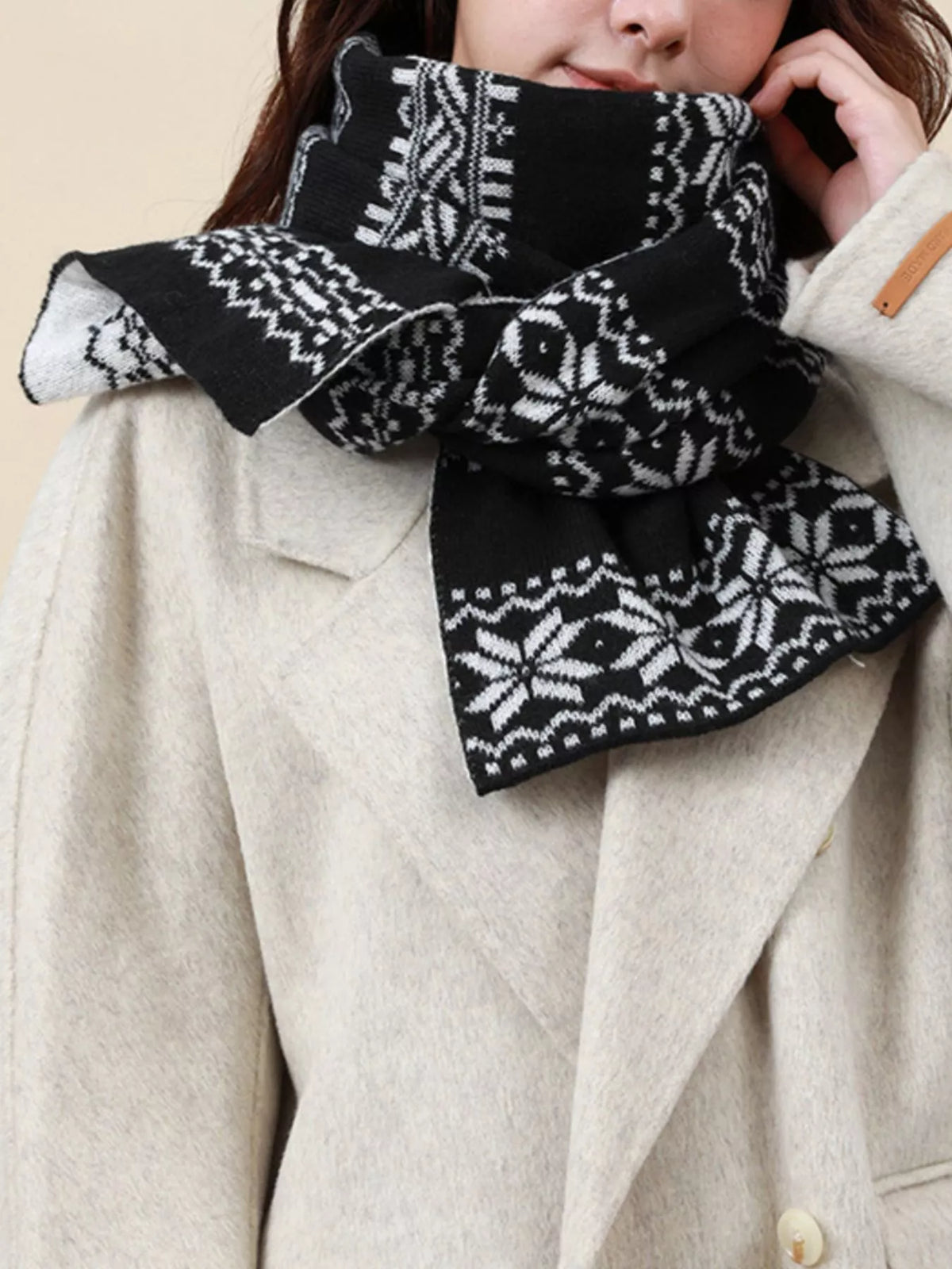 Christmas Snowflake Knit Scarf, view 15