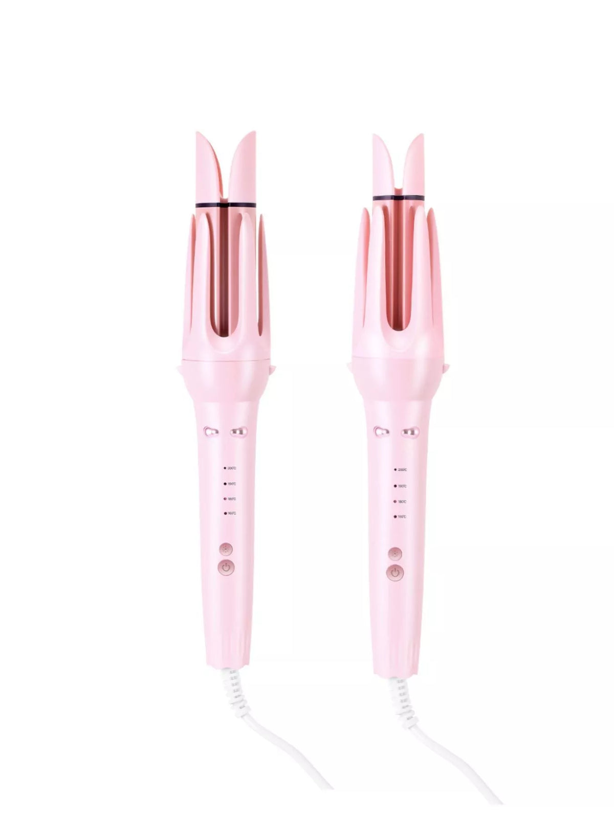 Rotating curling iron held in hand