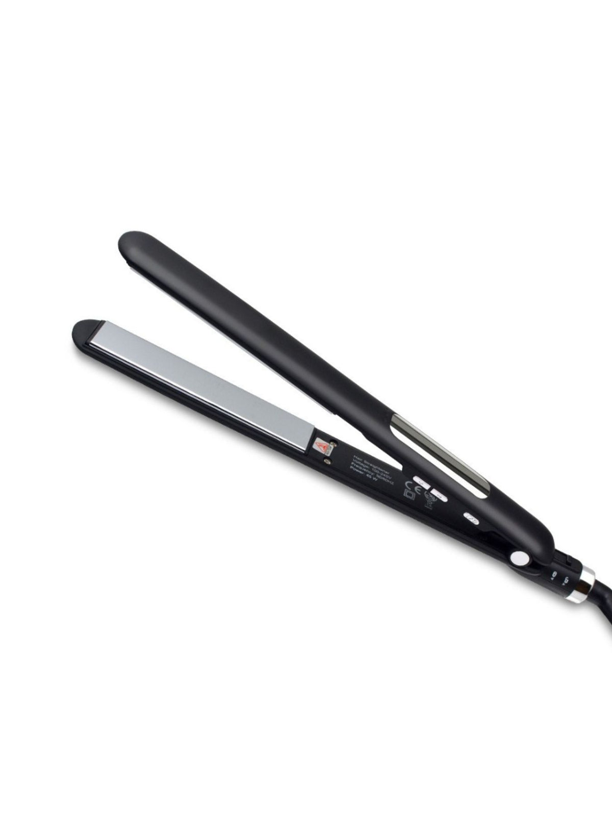 Hair straightener digital screen close up
