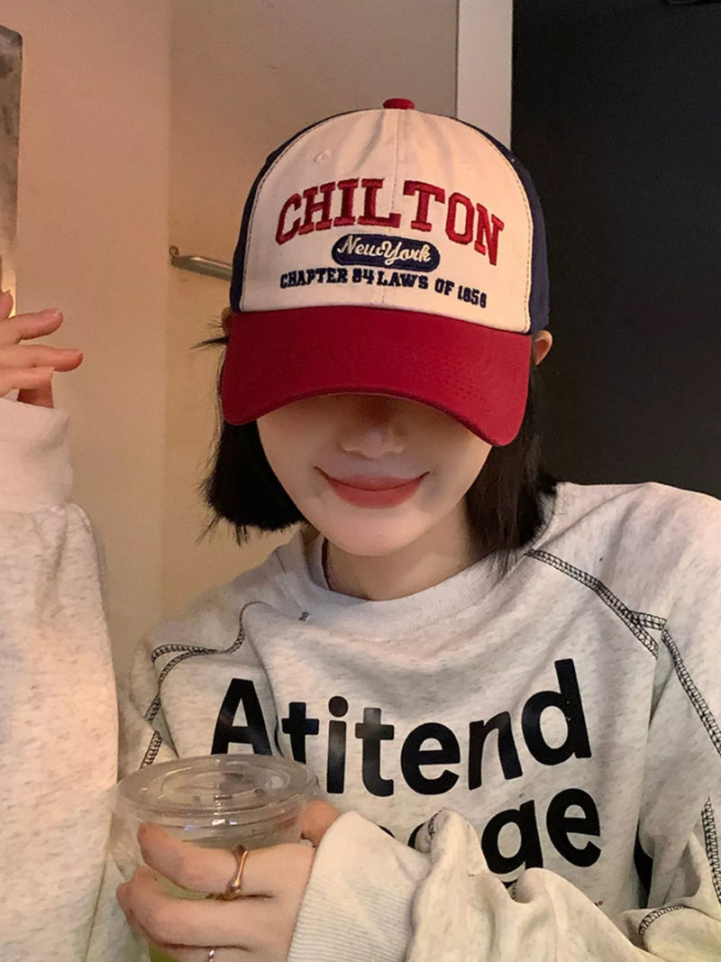 Embroidered cotton baseball cap shown from the front