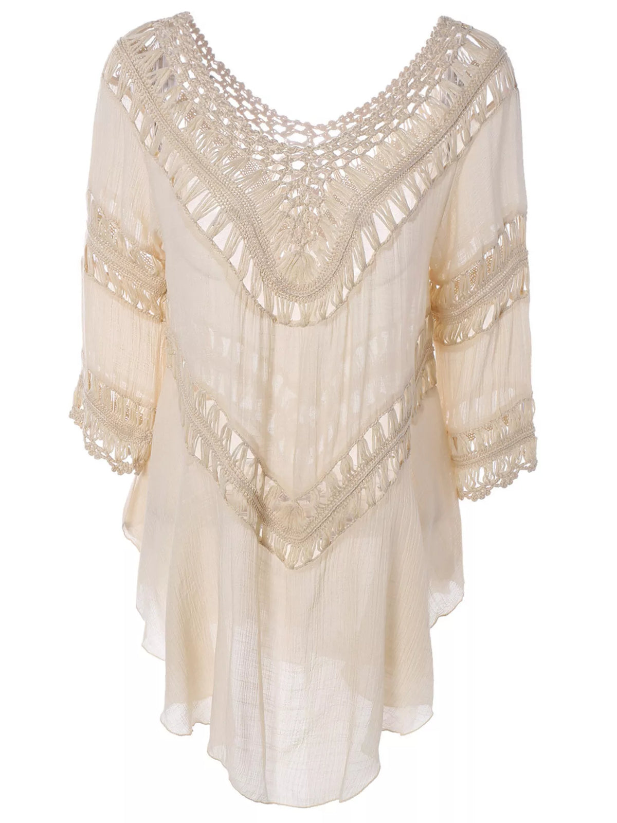 Crochet Trim Flowy Cover Up Dress additional view