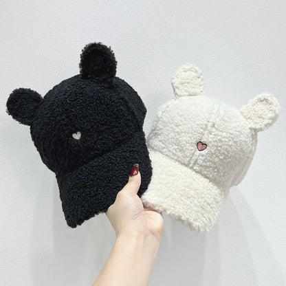 Cute Fluffy Bear Ears Winter Hat - Fashorio