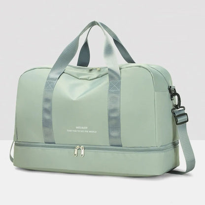 Detachable Strap Nylon Oversize Travel Bag Gum Leaf One Size - Fashorio