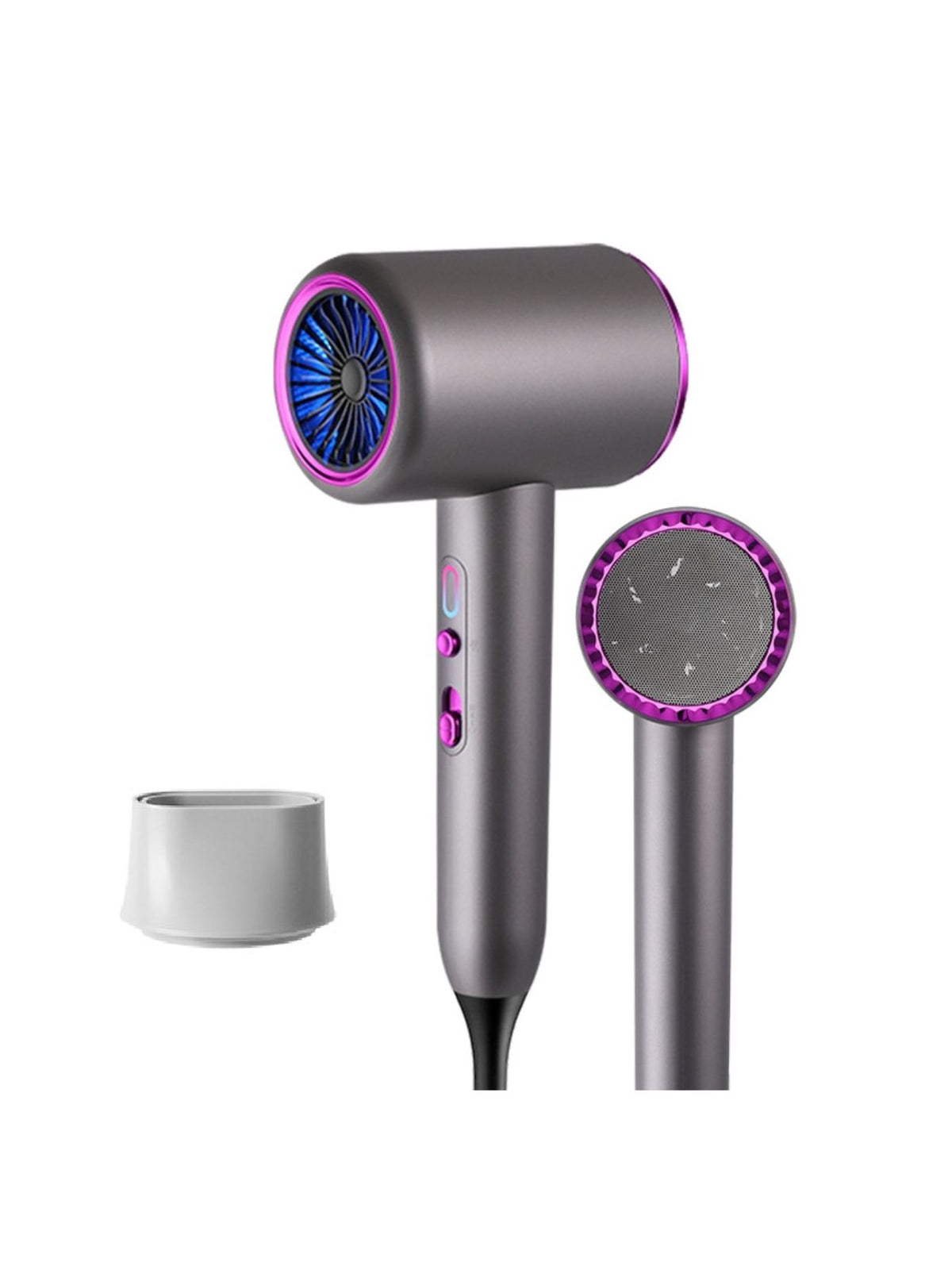 Blow dryer blue light indicator