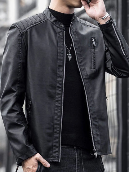 Men's Plus Size Zip Up Long Sleeve Jacket - Fashorio