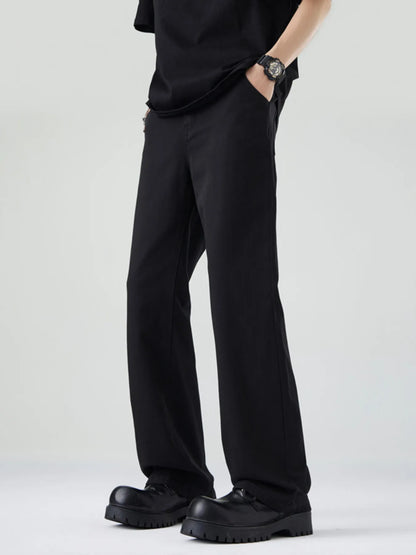 Men's Relaxed Fit Straight Leg Jeans Black - Fashorio