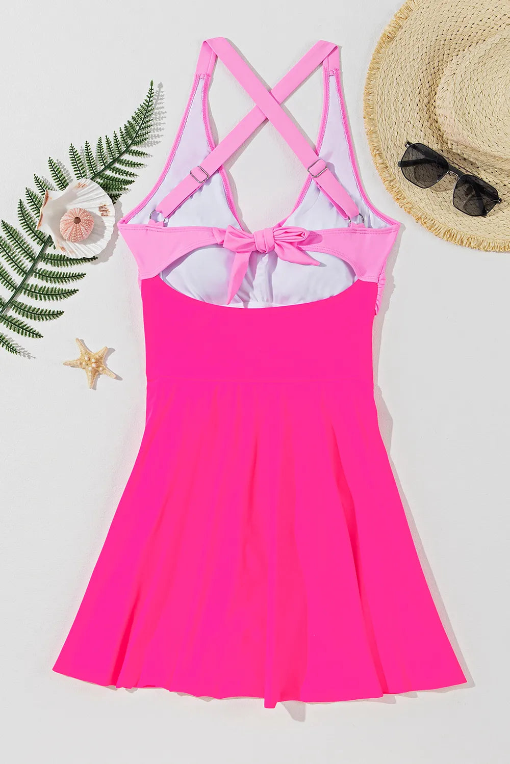 Crisscross V-Neck One-Piece Swimwear - Fashorio
