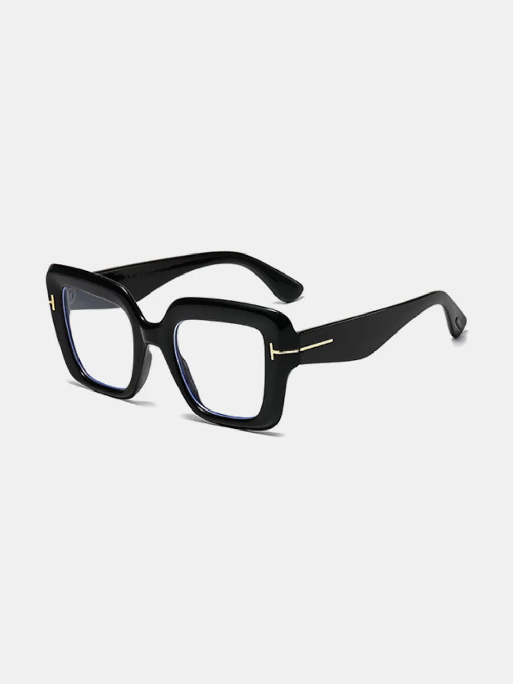 Polycarbonate Frame Square Sunglasses Transparent One Size - Fashorio