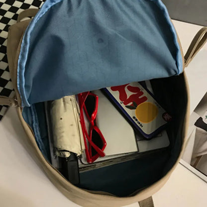 Zip Cotton Backpack Bag - Fashorio
