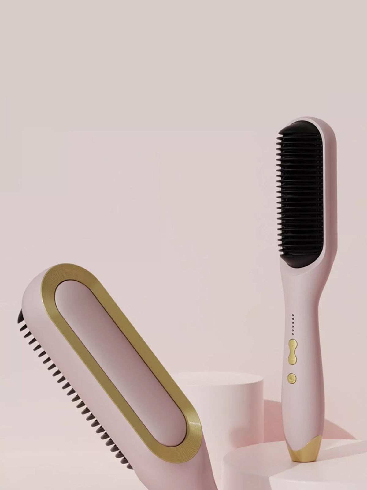Blush pink hair straightener