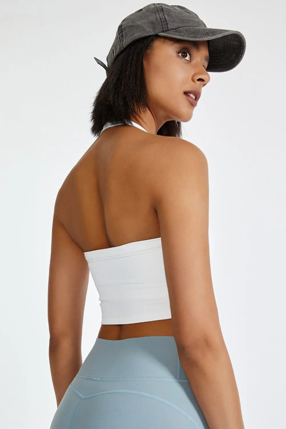 Halter neck active cami back detail
