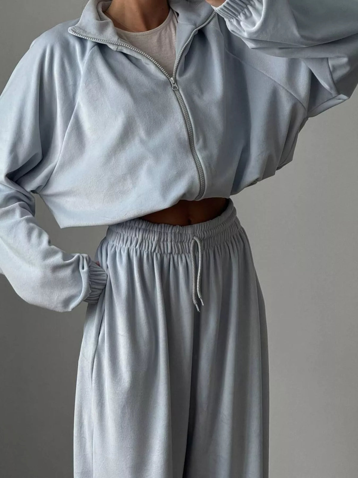 Zip Up Long Sleeve Jacket and Pants Set, view 15