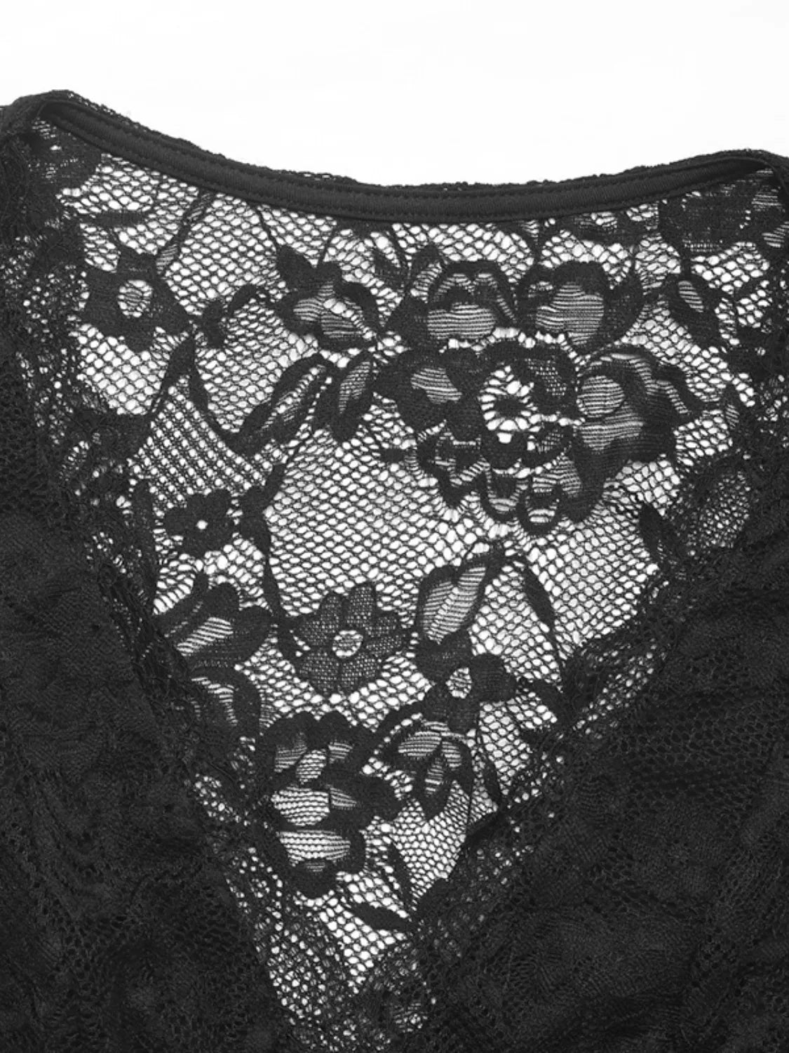 Lace Plunge Sleeveless Bodysuit - Fashorio