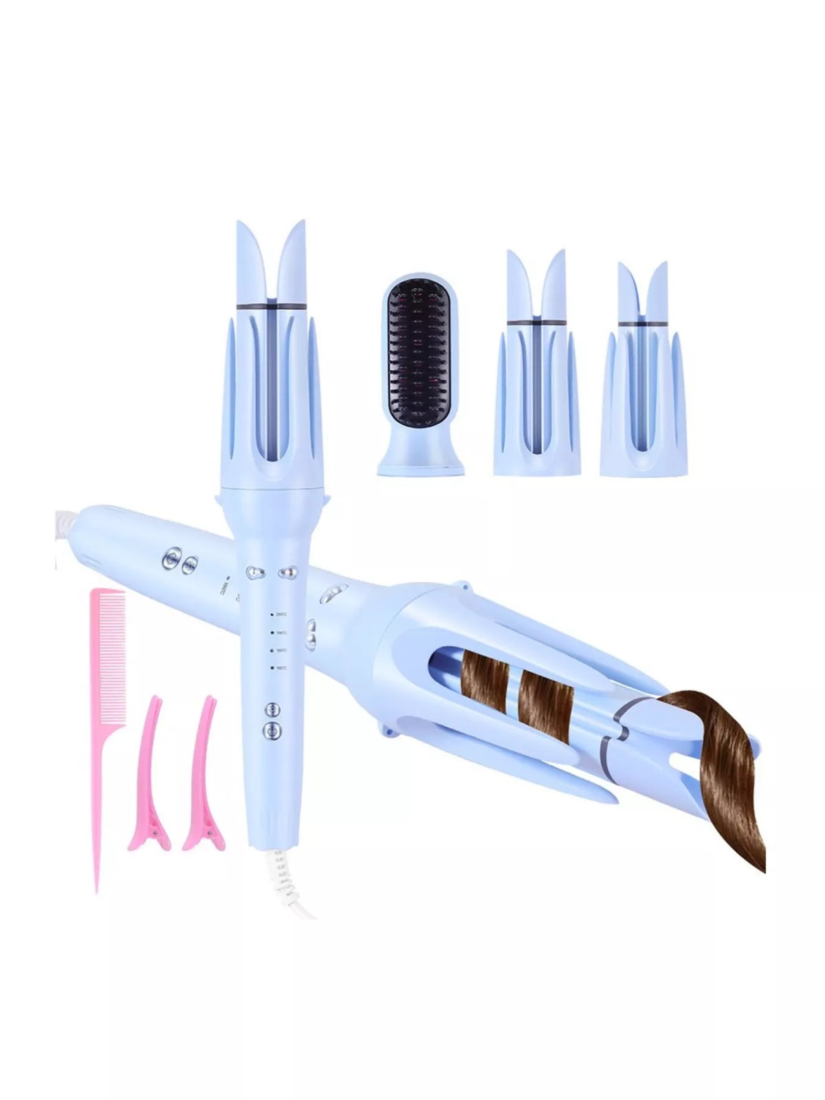 Curling iron control buttons detail