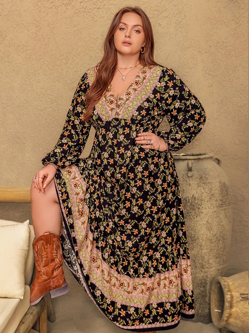 Floral dress back view