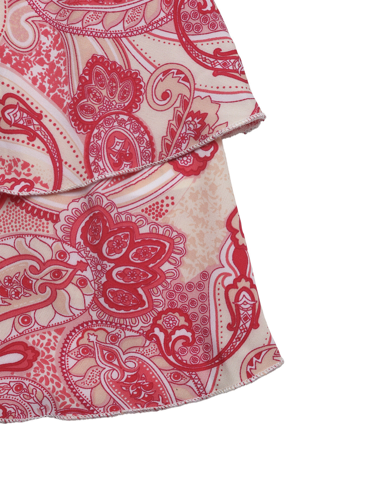 Paisley Print Tube Top and Ruffle Mini Skirt Set, view 11