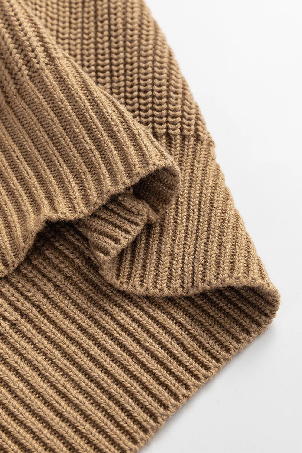 Button Up V Neck Sweater Vest in Camel view 10