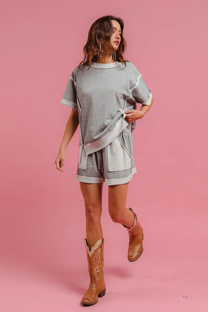 BiBi BiBi French Terry Knit Shorts with Side Pocket