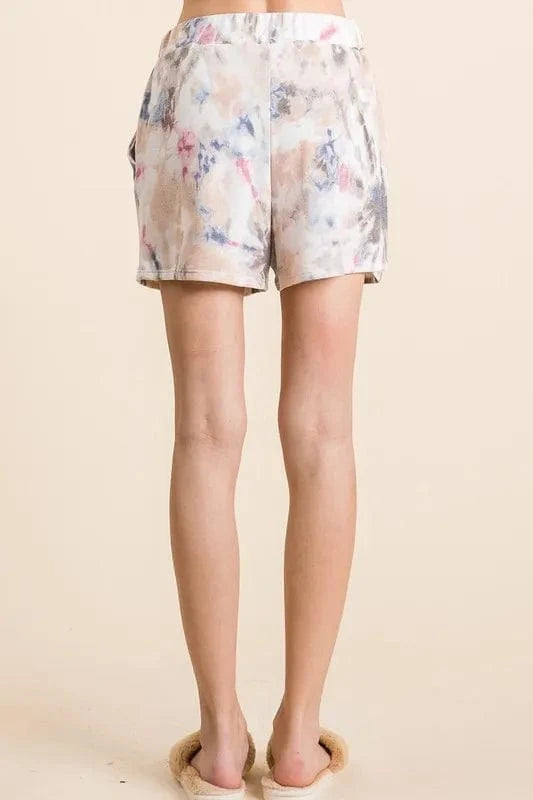 BiBi BiBi Tie Dye Terry Shorts with Drawstring