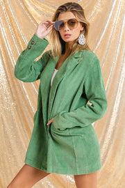 BiBi Blazers BiBi Vintage Washed Peak Lapel Double Breasted Blazer