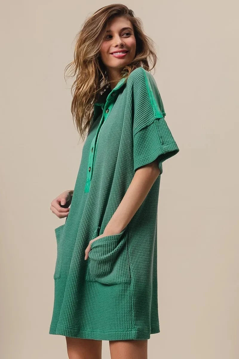 BiBi dresses BiBi Dip Dye Mineral Washed Knit Dress