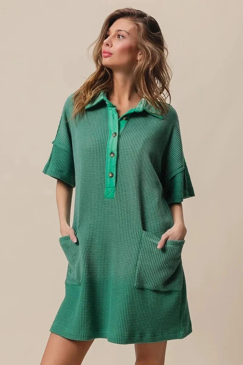 BiBi dresses BiBi Dip Dye Mineral Washed Knit Dress