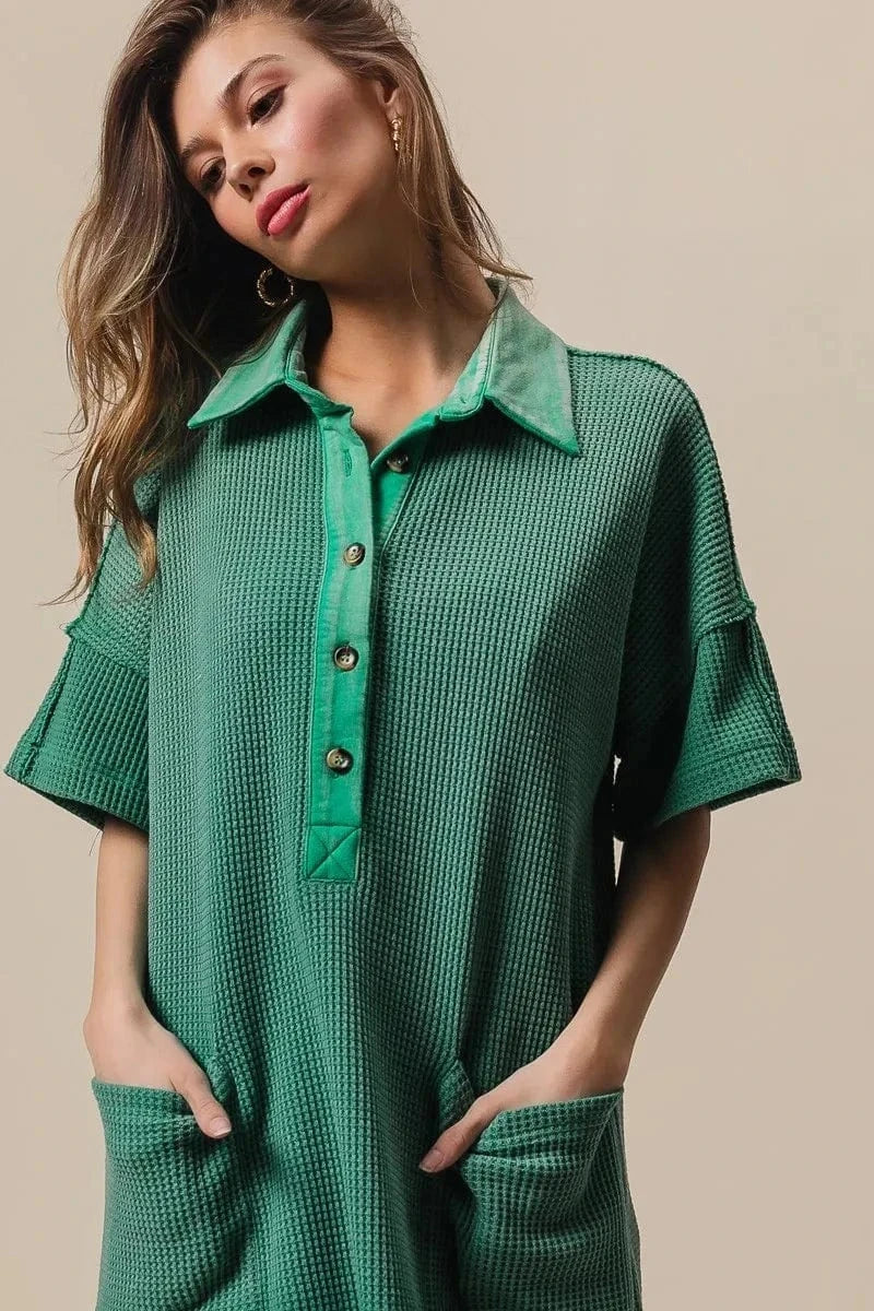 BiBi dresses BiBi Dip Dye Mineral Washed Knit Dress