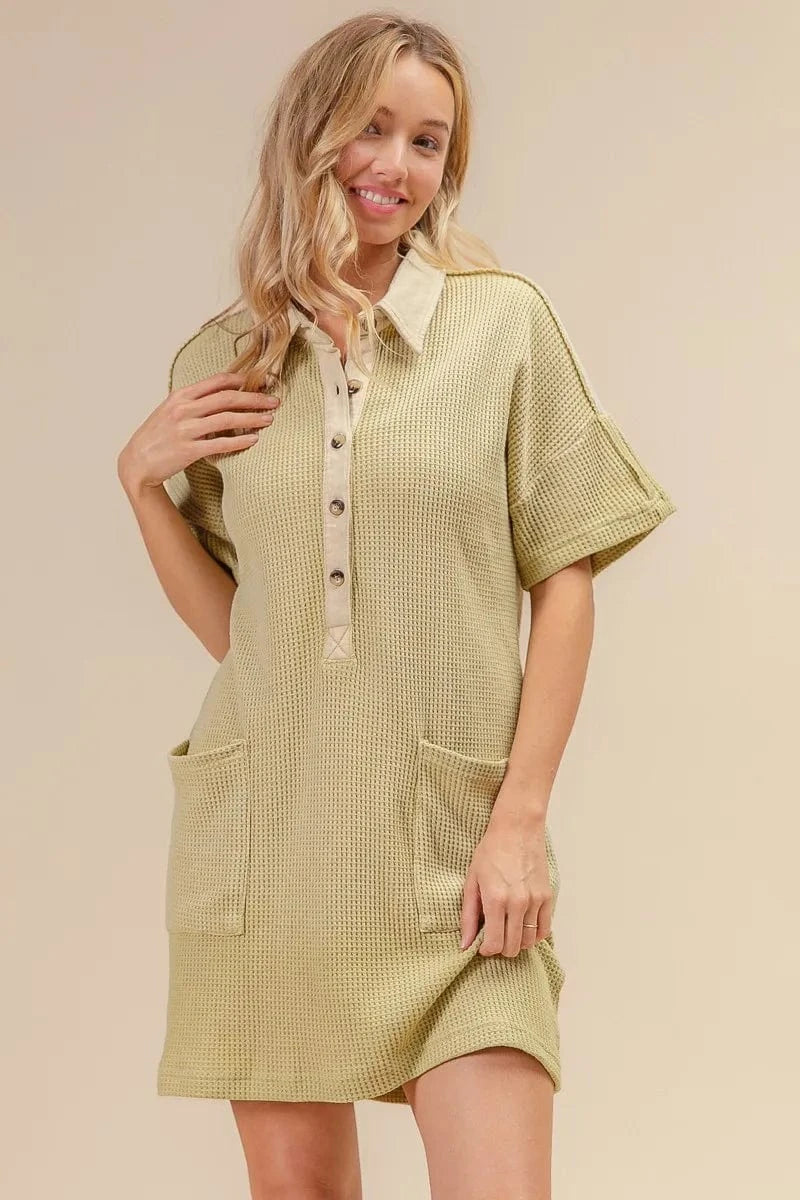 BiBi dresses BiBi Dip Dye Mineral Washed Knit Dress