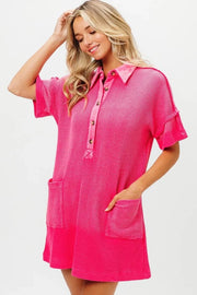 BiBi dresses BiBi Dip Dye Mineral Washed Knit Dress