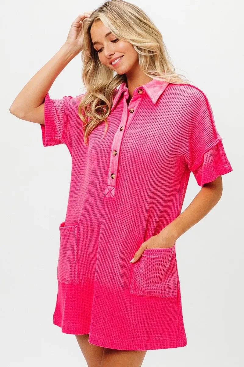 BiBi dresses BiBi Dip Dye Mineral Washed Knit Dress