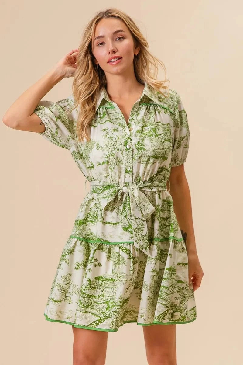 BiBi dresses BiBi Woven Printed Tiered Dress