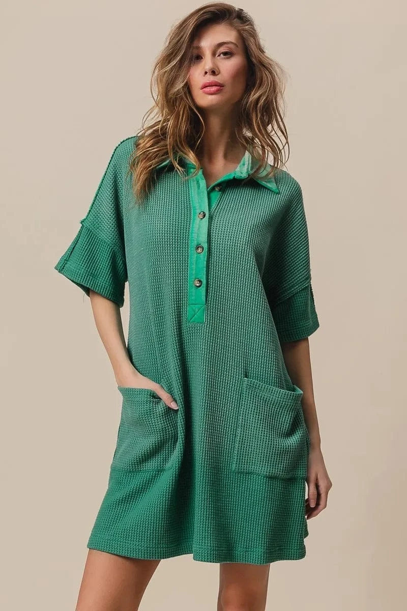BiBi dresses JADE / S BiBi Dip Dye Mineral Washed Knit Dress