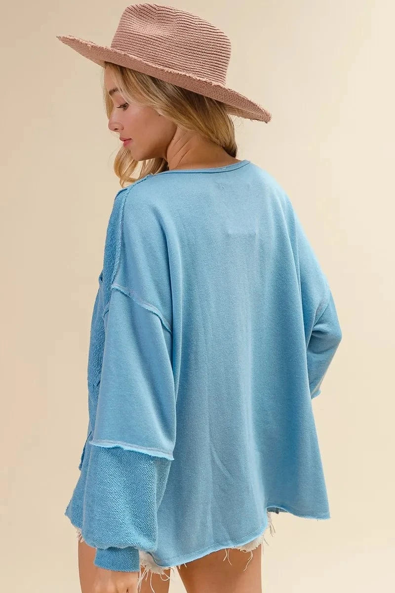 BiBi Sweatshirts & Hoodies BiBi Oversized Pocket Front Sweatshirt