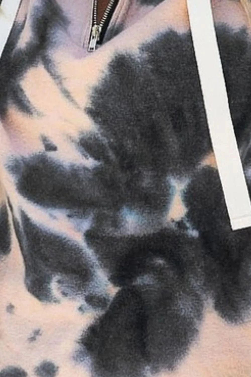 BiBi Sweatshirts & Hoodies BiBi Tie Dye Brushed Terry Hoodie with Zip Up Closure