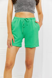 Blumin Apparel Green / S Blumin Apparel Too Good Full Size Ribbed Shorts in Green