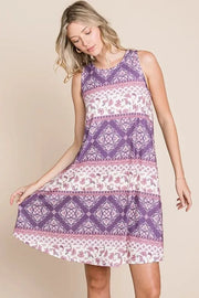 BOMBOM dresses BOMBOM Bohemian Print Sleeveless Dress
